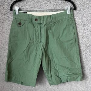 Alex Mill Shorts Mens 29 Green Cotton Flat Front 9 inch Chino Golf Casual Preppy